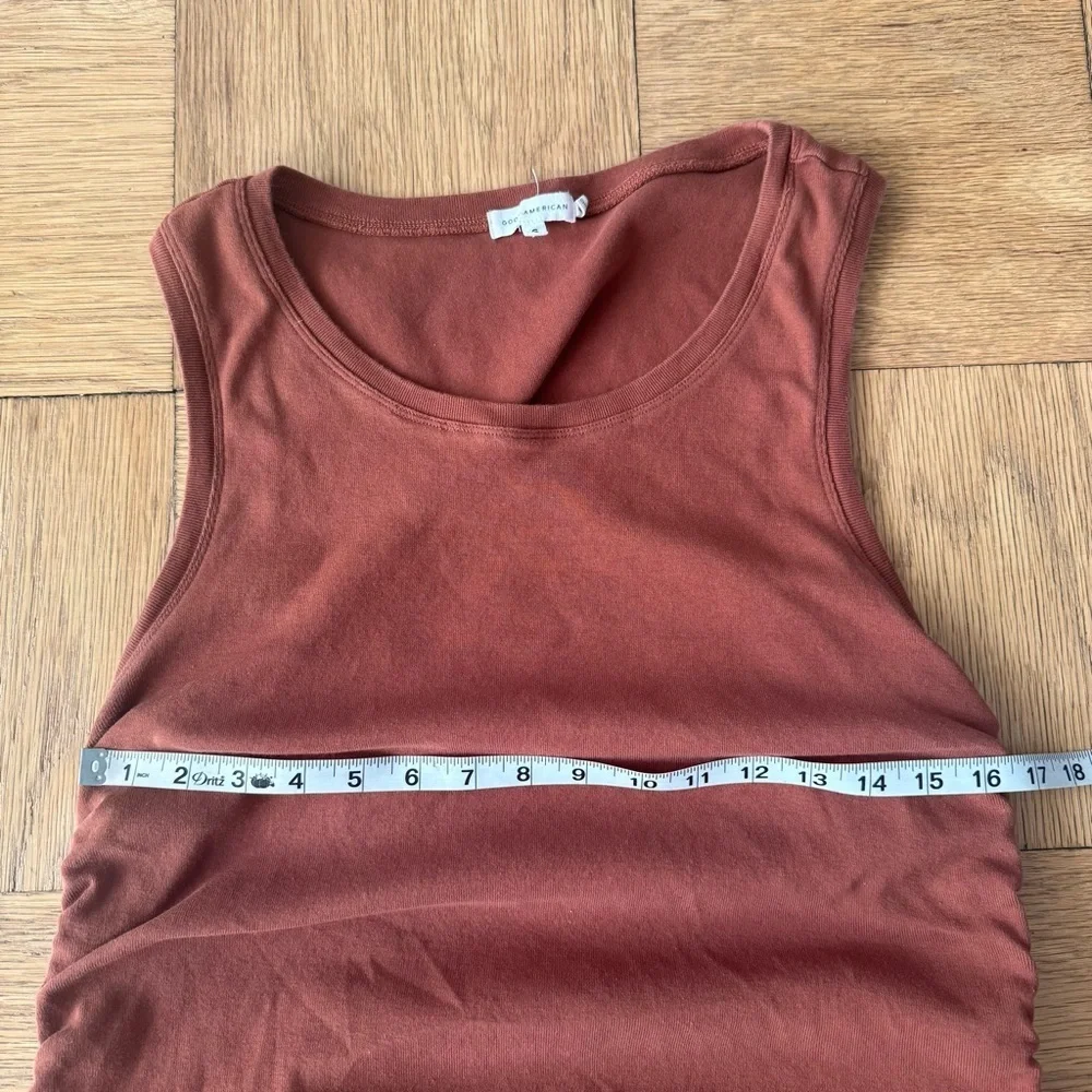 Good American 3XL Ruched Mini Tank Dress‎ Tortoise Shell Brown